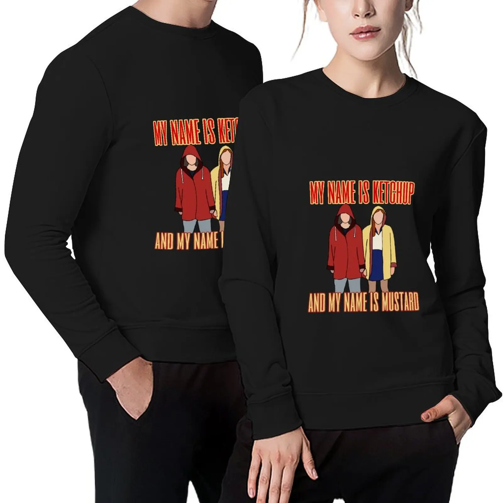 

my name is ketchup, and my name is mustard! Pullover men wear men clothes anime clothing men's sweat-shirt men's sweatshirts