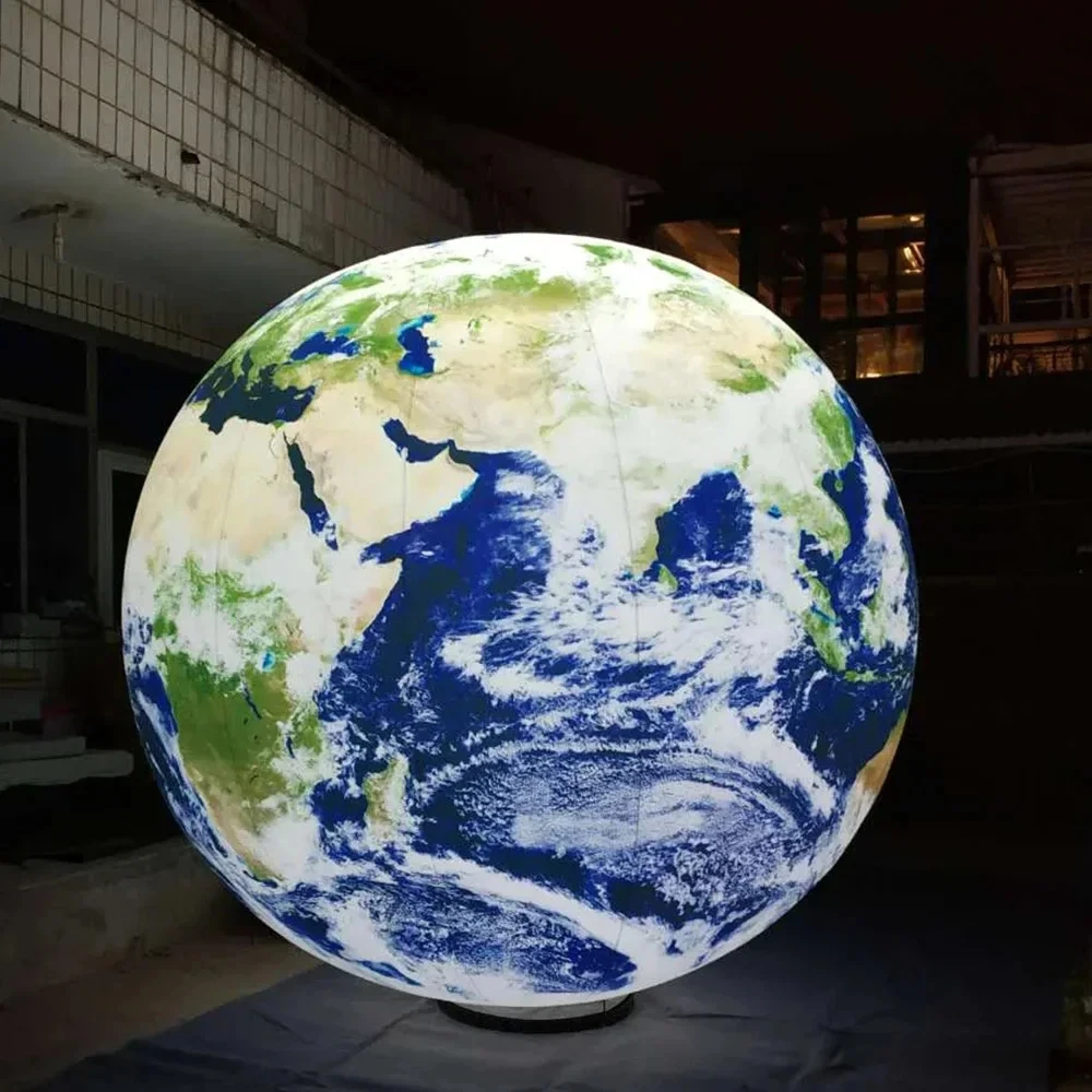 Großer aufblasbarer PVC-Globusball, hängende Außendekoration für die Eröffnung von Einkaufszentren, Vergnügungsparks, Rasenflächen, Events, Festivals und Werbezwecke. – Detail 1