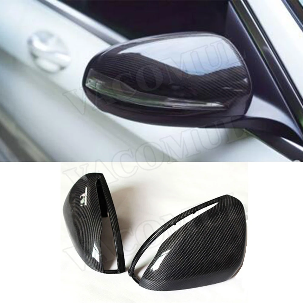 

For C Class Dry Carbon Fiber RearView Mirror Caps for Mercedes Benz W205 2015-2019 Replacement Style Side Mirror Covers