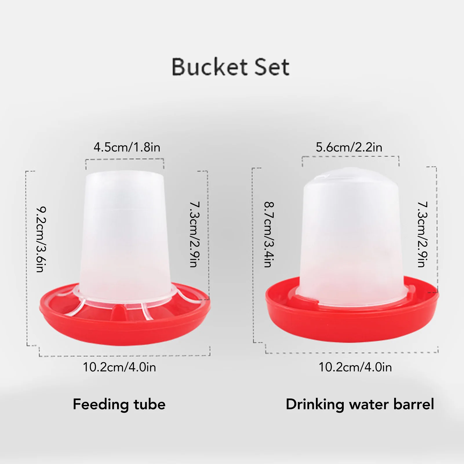 Poultry Feeder Chick Feeder and Waterer Kit Sleeve Design Automatic Feeding and Watering Poultry Feeder and Waterer Combo