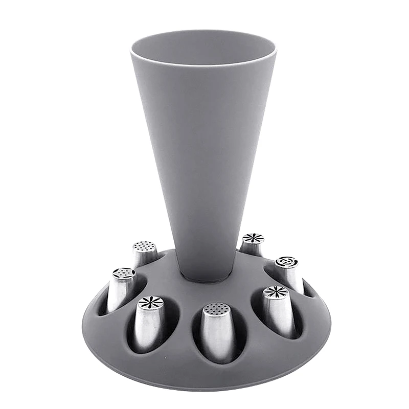 쉬운 충전용 파이핑 백 랙, 패스트리 백 거치대, 아이싱 파이핑 백 스탠드, 깍지 장식 팁 스탠드, 베이킹 액세서리