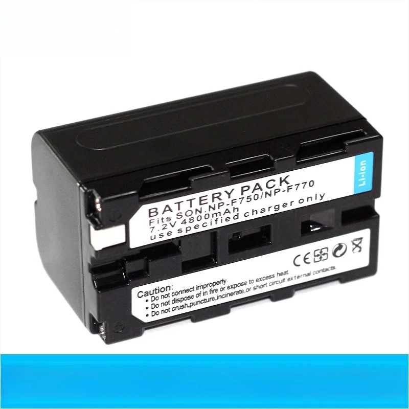 بطارية بديلة 4800 مللي أمبير في الساعة NP-F750/NP-F770 لكاميرات الفيديو Sony VX2000E/HDR-FX1000E/HVR - خلية طاقة ليثيوم أيون عالية السعة