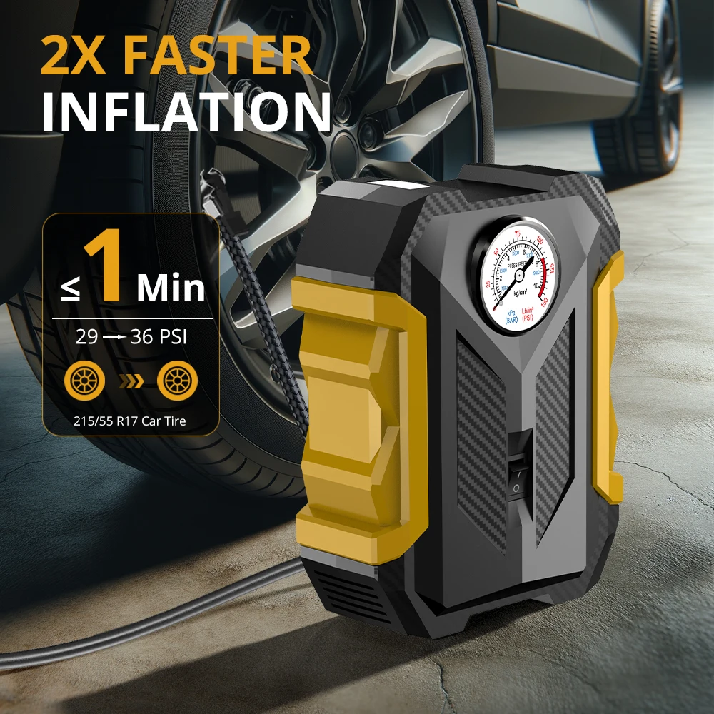 

Популярное надувное сокровище механического указателя Carsun 12 В может освещать с точной надувной и подходит для автомобильного внедорожника Портативный воздушный насос