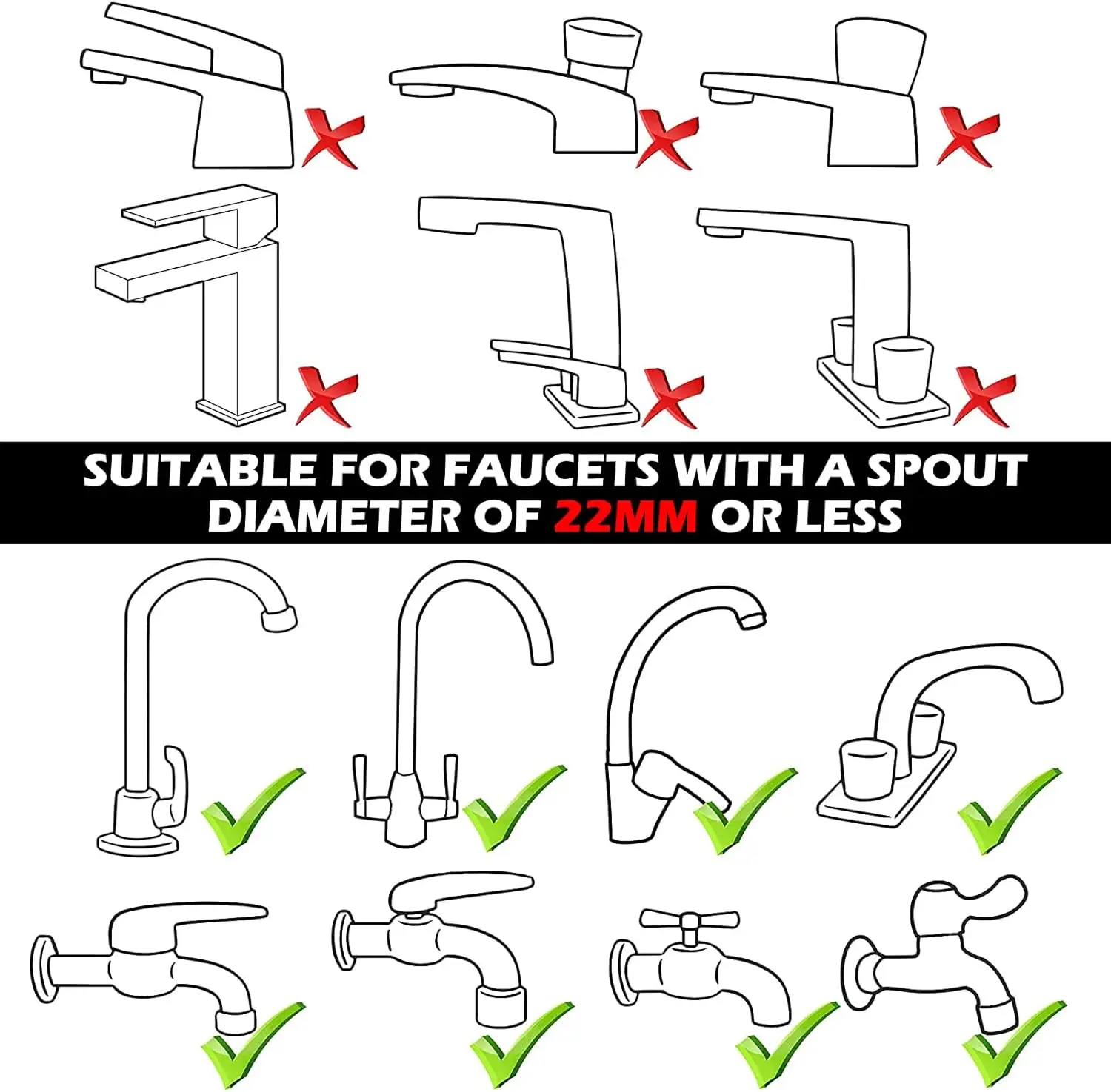 Selang semprot wastafel portabel, penyemprot sampo karet mandi hewan peliharaan, Shower genggam untuk mandi bayi, hewan peliharaan, mencuci rambut, nozel koneksi cepat