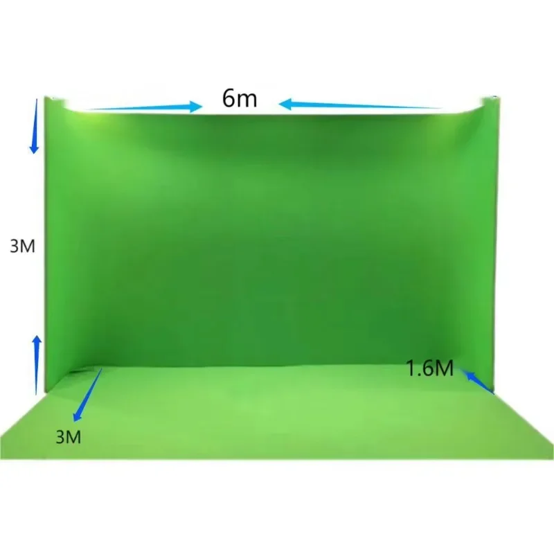 

Easy install custom-made size green screen studio backdrop chroma key background