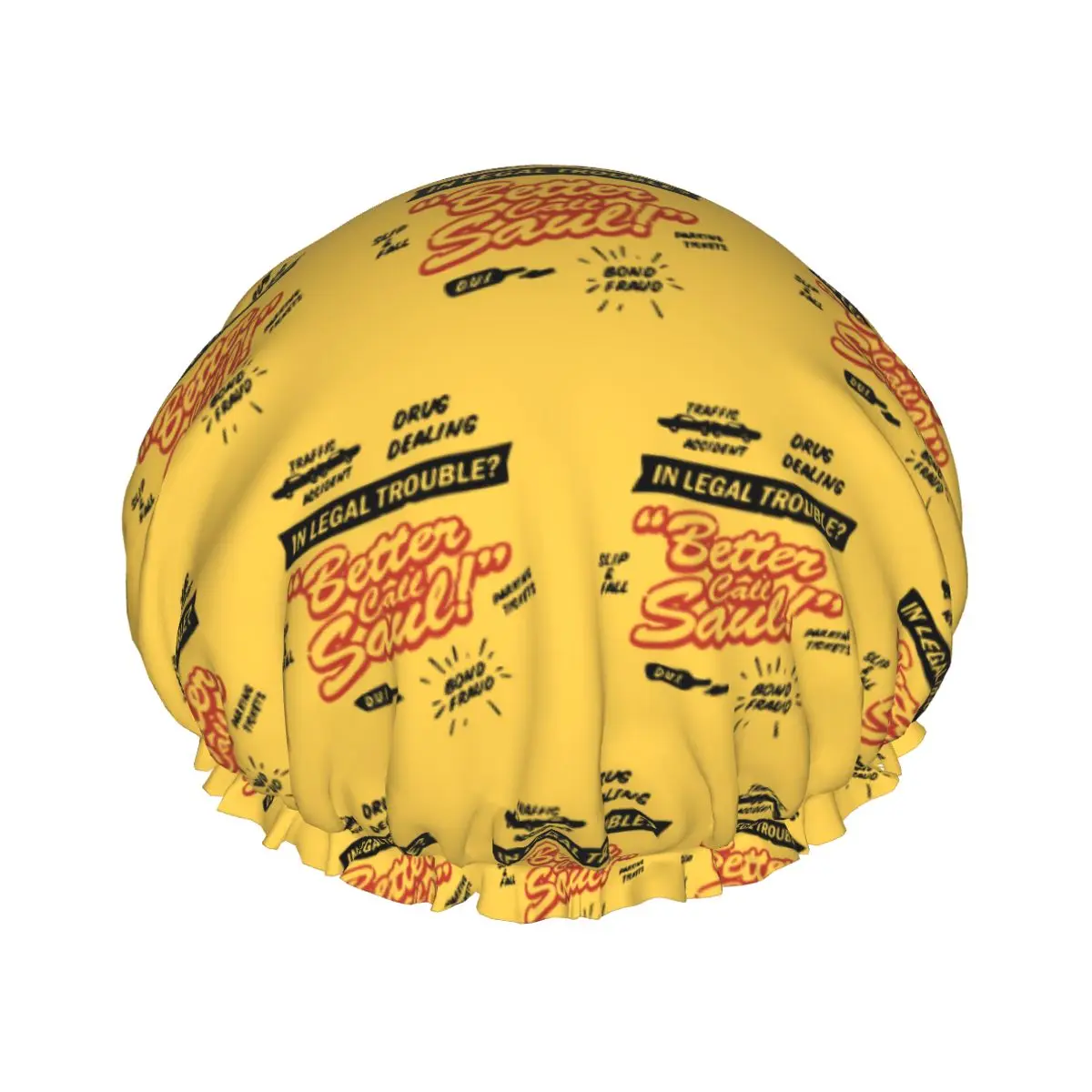 Legal Trouble Better Call Series Shower Cap Women Double Layer Waterproof Bath Caps for Long Hair