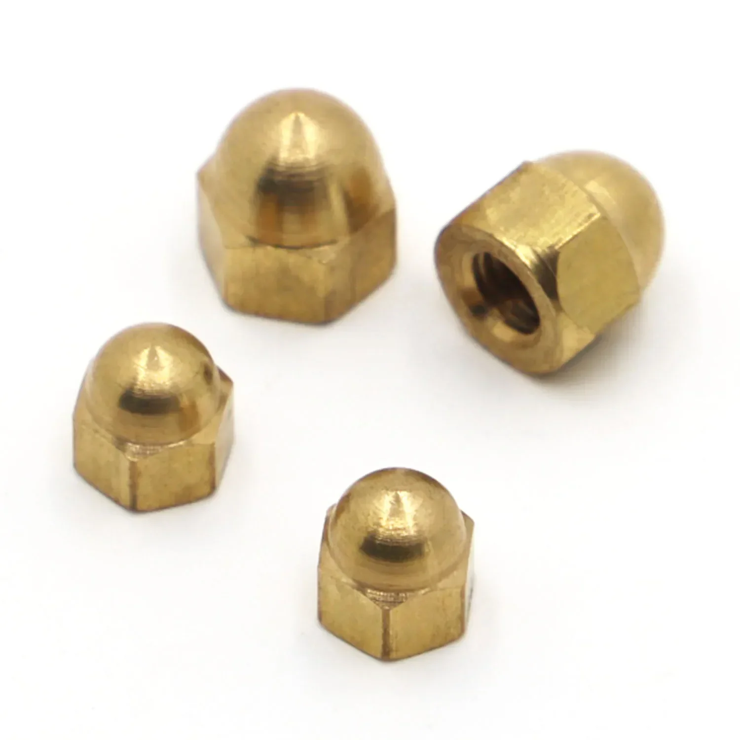

M3 M4 M5 M6 M8 M10 M12 M14 M16 DIN1587 Brass Acorn Cap Dome Nuts Brass Cap Type Copper Nut Cover Semicircle Dome hexagon Nuts