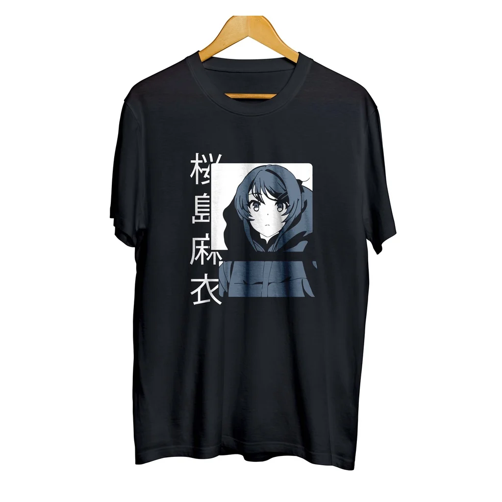 T-Shirts distro anime MAI SAKURAJIMA WARM - SEISHUN BUTA YAROU 100% cotton combed 30s