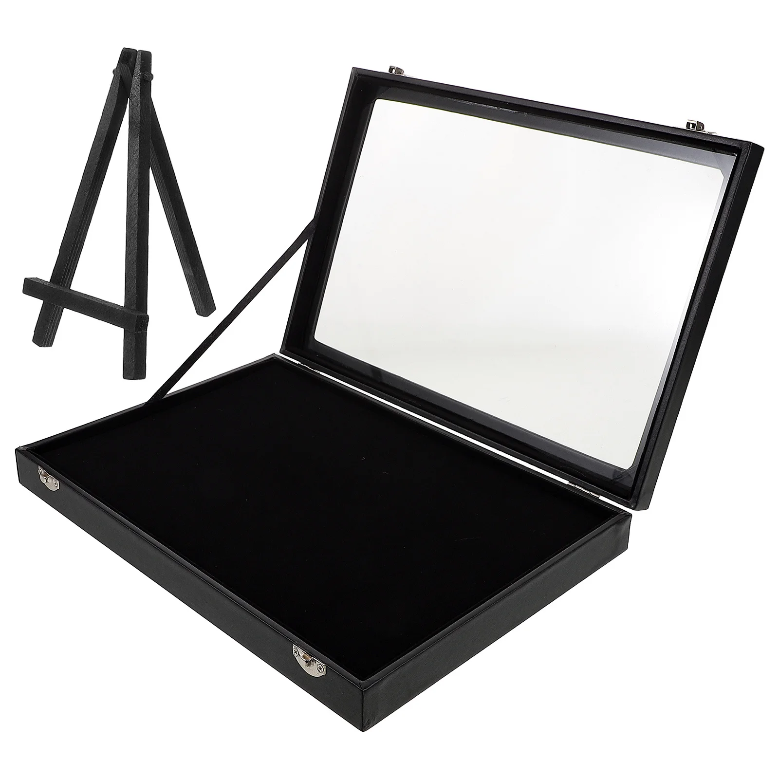 

1 set 1 Set Enamel Display Case Shadow Box Frame For Badge Brooch Medal Jewelry Storage Organizer Stand Table Wall Showcase Pin