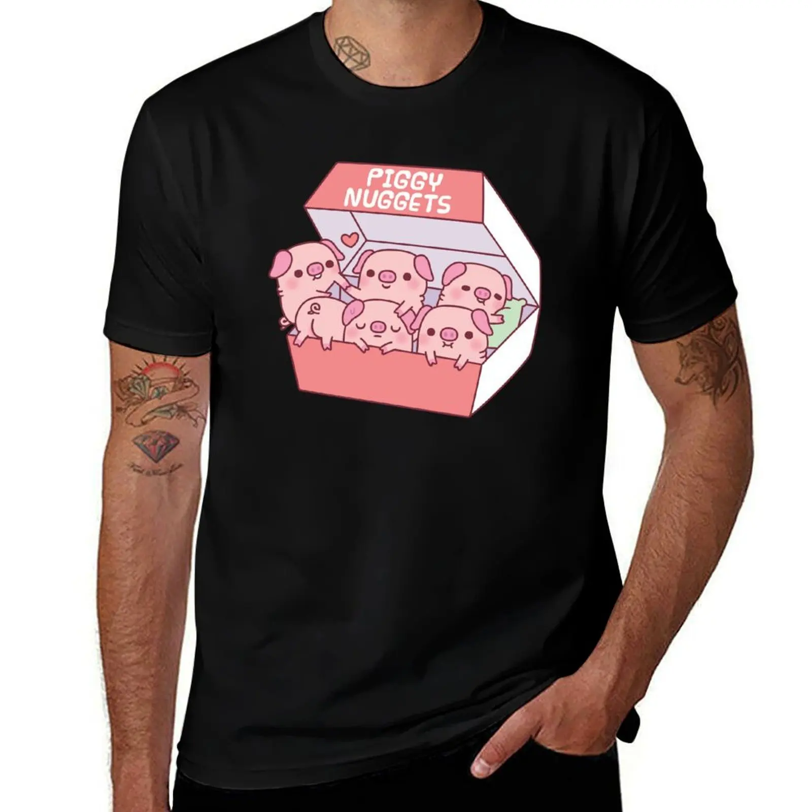 

Cute Pigs Piggy Nuggets Funny T-Shirt man t shirt cotton high quality man tshirt T-Shirt