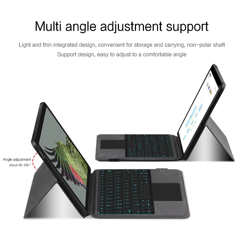 Imagem -03 - Teclado Touchpad Mágico para Google Tablet Português Espanhol Francês Luz de Fundo Teclado Inteligente Suporte para Capa Gtu8p 11 Polegadas 2023