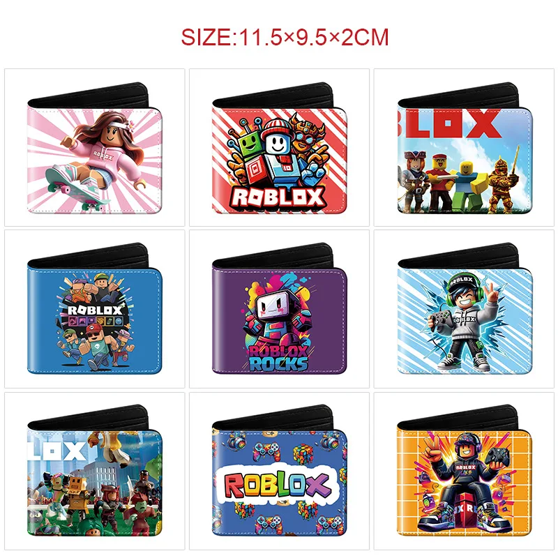 

Roblox Pu Leather Short Wallet Cartoon Game Character Print Card Holder Coin Purse For Boys Girls Teens Casual Daily Use Gift