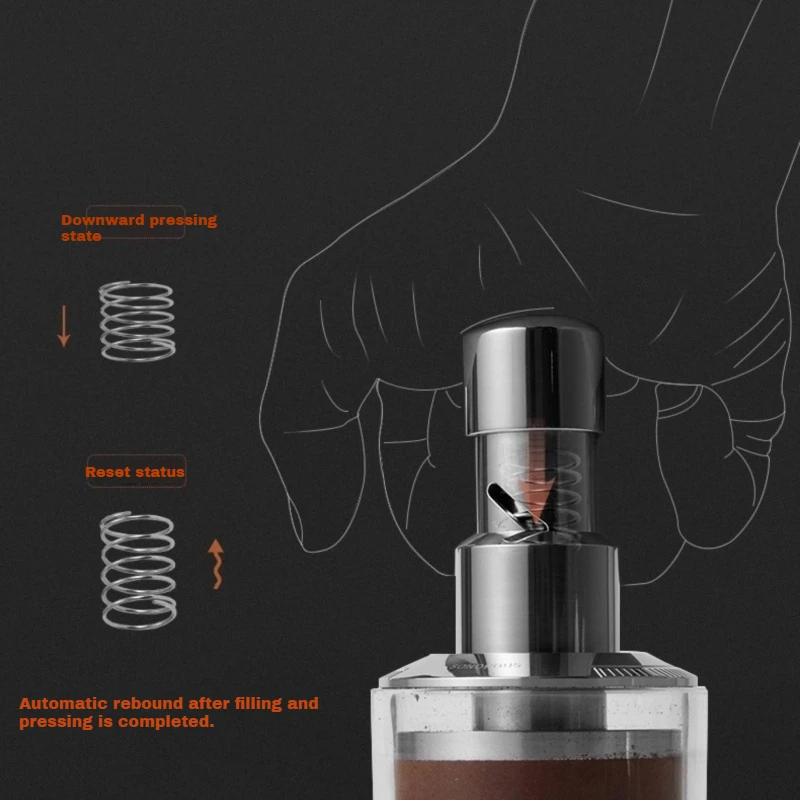MUVNA Coffee Tamper Constant Force Spring Loaded 51mm 53mm 58mm Stainless Steel Espresso For Home Coffee Bar Professional