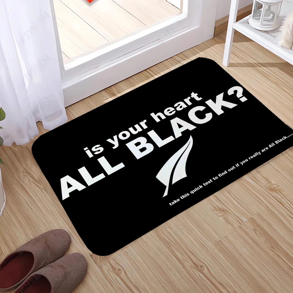 New Zealand All Blacks Carpet for Bed Room Mats Doormat Entrance Door Prayer Mat Cute Room Decor Balcony Home Decoration Rug