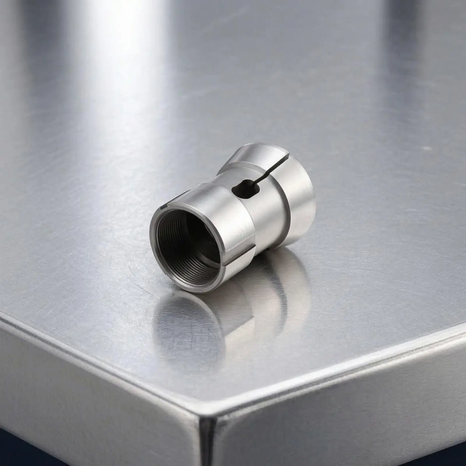 Spring Steel Lathe Chuck Collet for Machining Centers with Internal Threaded Opening for Secure Attachment and Rigid Workholding