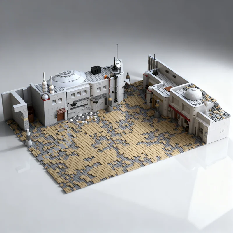 

2911 деталей MOC: Модель звездной битвы «Осада Неварро» из «Мандалорца», 1 сезон. Конструктор, рождественский подарок, развивающая игрушка, DIY.