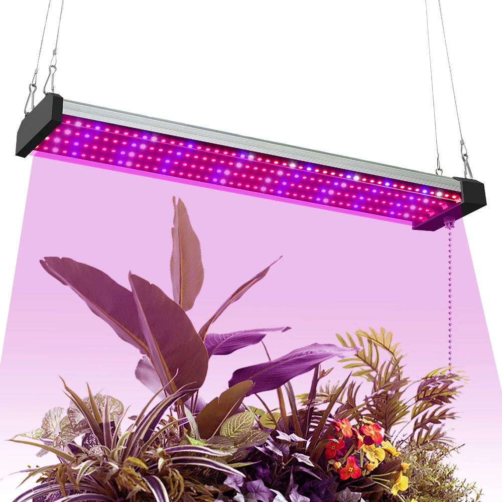 

LED Grow Lights for Indoor Plants Full Spectrum Linkable 5000K Daylight/620nm Red/465nm Blue IP20 Waterproof Adjustable Height