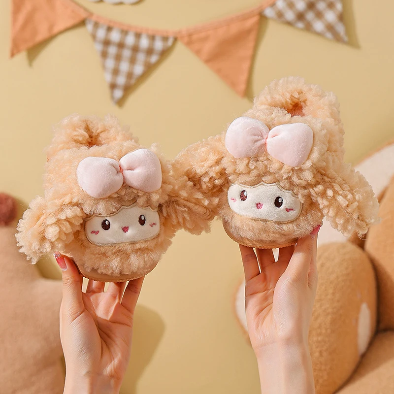 

Детские хлопковые тапочки, новинка осени и зимы 2021, домашние детские меховые тапочки принцессы для девочек, женские