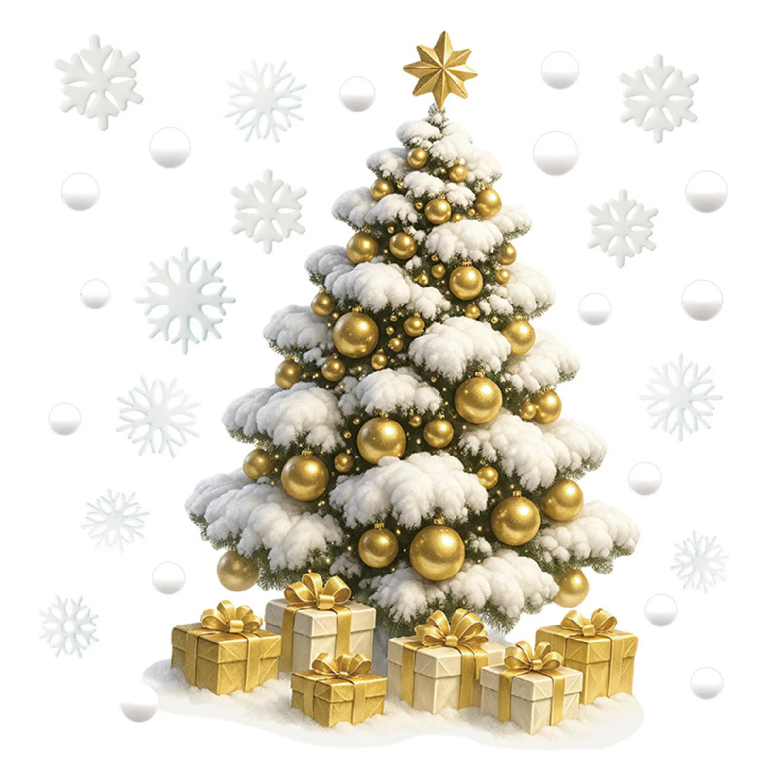 عناصر موضوع عيد الميلاد ملصقات نافذة الزخرفية على الوجهين المطبوعة ملصقات كهرباء قابلة للإزالة حفلة Diy المشهد الدعائم #2