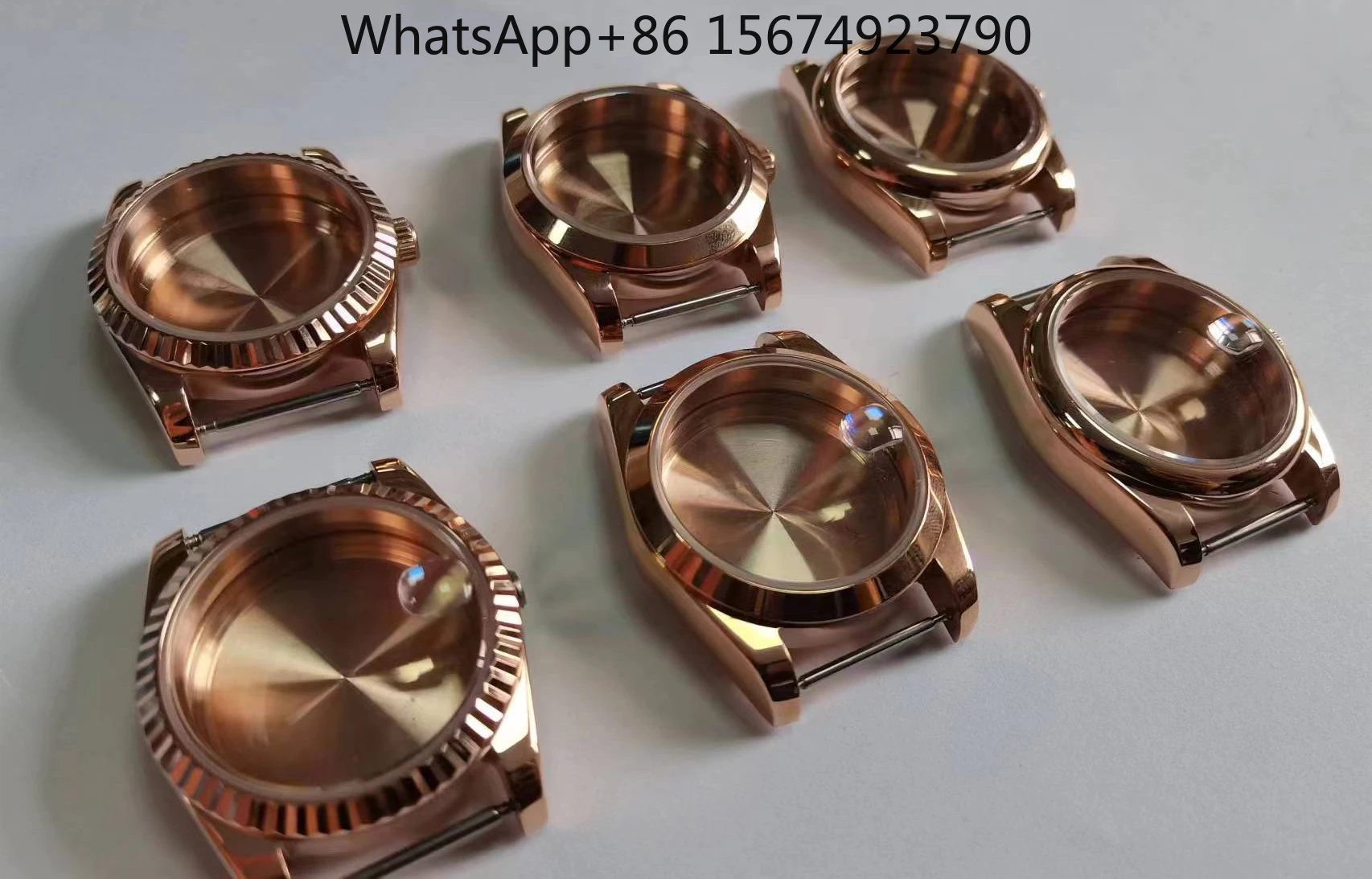 Rose Gold 36mm Oyster Perpetual Dogtooth Ring Case Sapphire Glass Fitting NH35/36 Movement