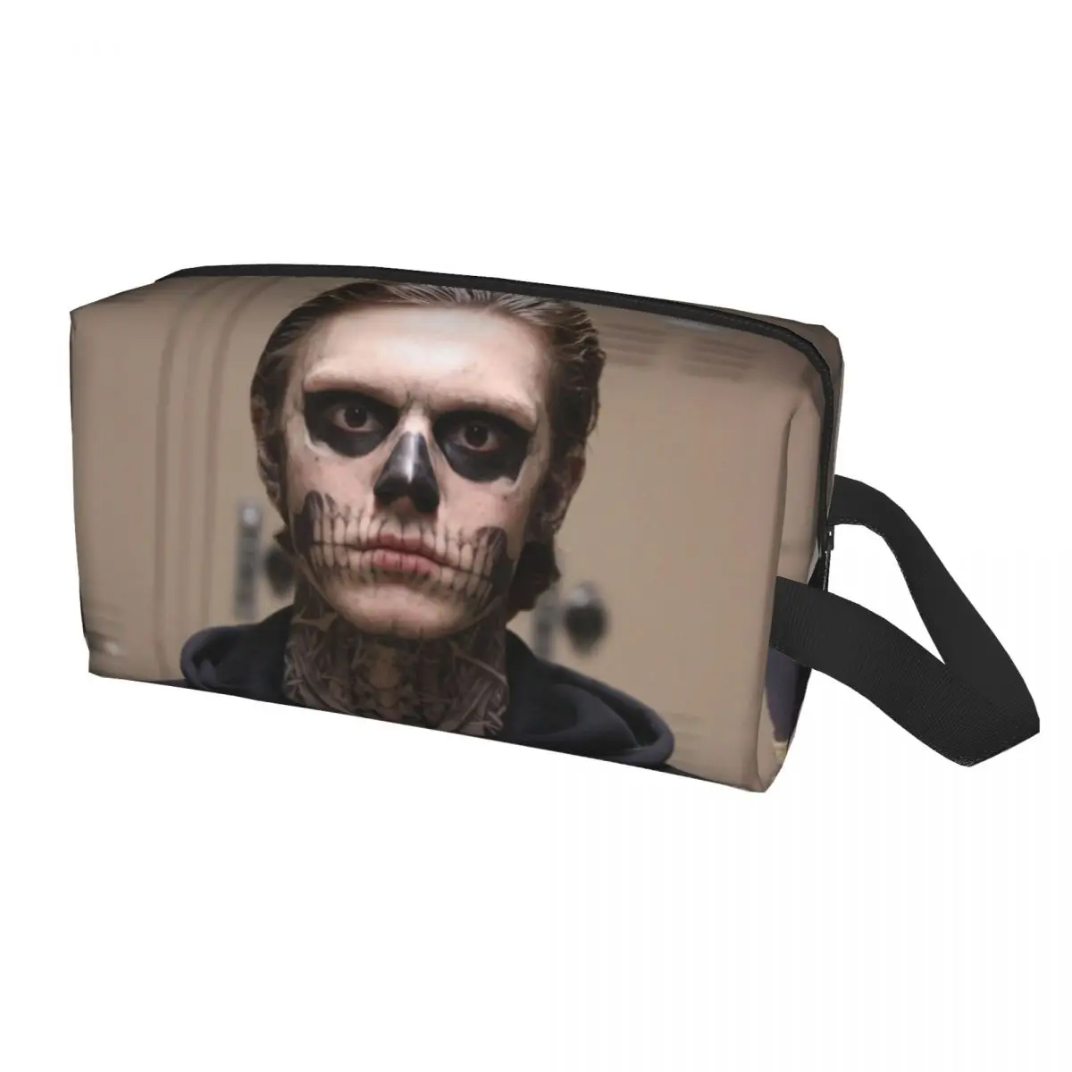 Actor Star Movie Evan Peters Makeup Bag Women Travel Cosmetic Organizer Fashion Storage Toiletry Bags