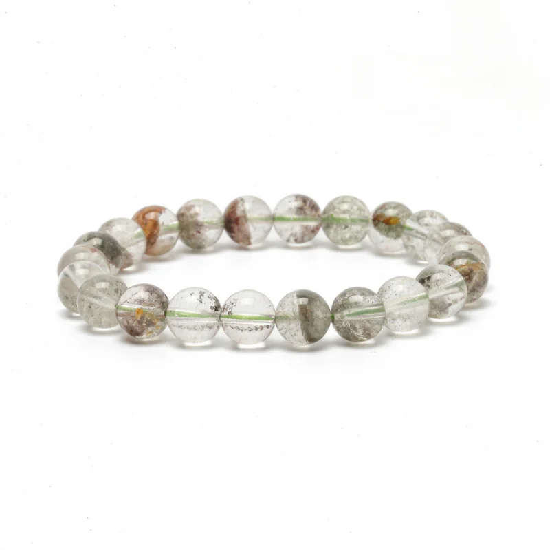 

Genuine Natural Green Phantom Bracelet Adele’S Lucky Stone Promote One'S Career Women Elastic Rope