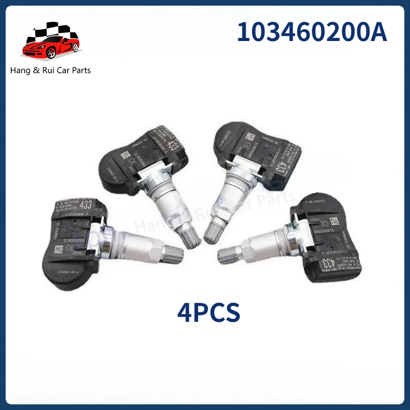 

1034602-00-A Датчик автомобильных шин для Tesla Model 3 Model S Model X 4 шт. 433 МГц TPMS Система контроля давления в шинах 103460200A