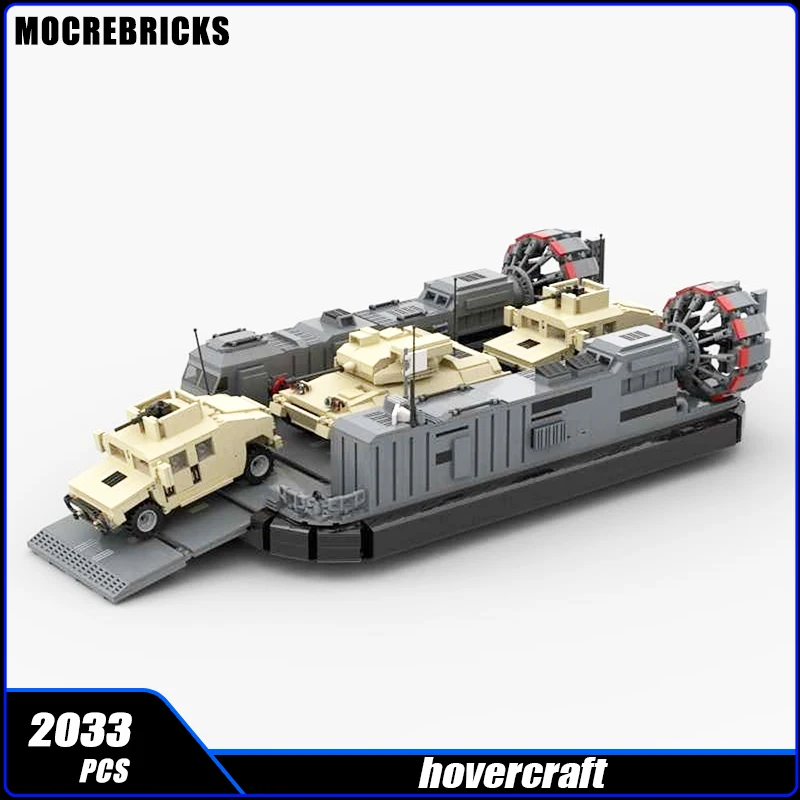 US Military Series Marine Corps MOC Building Blocks Hovercraft Technology Assembly Model Brick Toys Children's Christmas Gifts