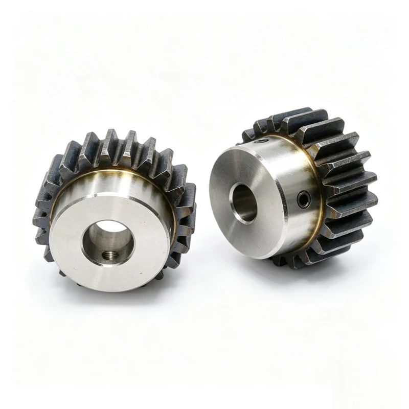 2M Spur Gear with Step 45# Steel 2 Module Motor Gears 12-24T Keyway Bore 8-25mm
