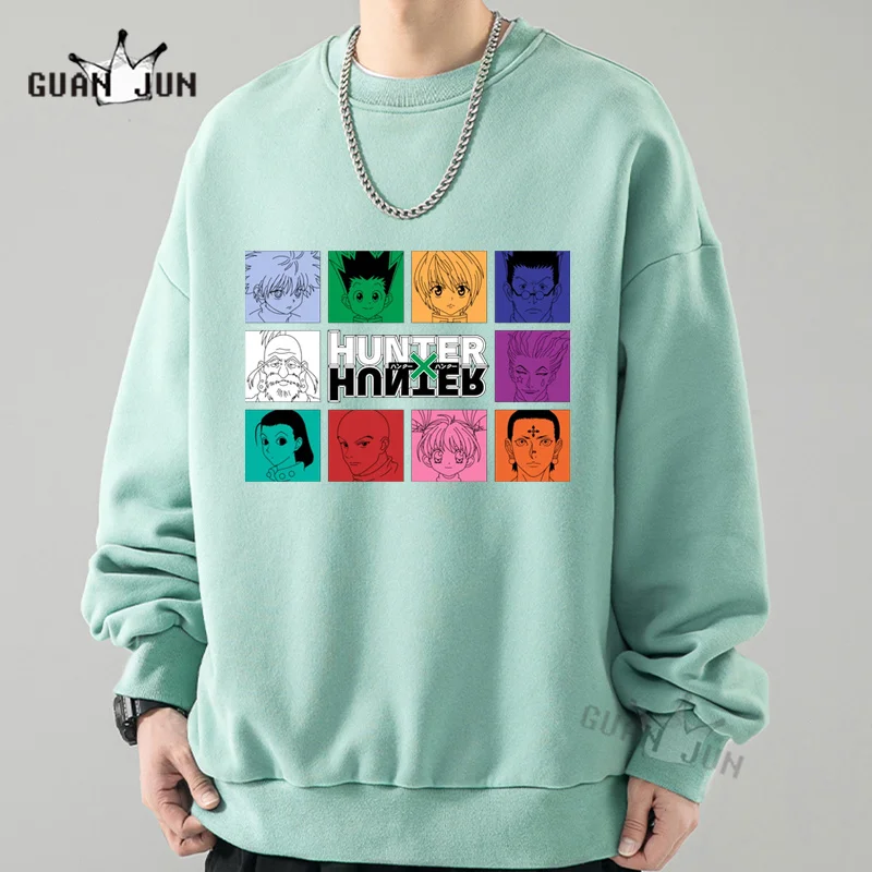 2020 Anime Hunter X Hunter Killua Leorio Kurapika Gon Hisoka Pullover Hoodie Streetswear Tops Men Clothing Women Pullovers