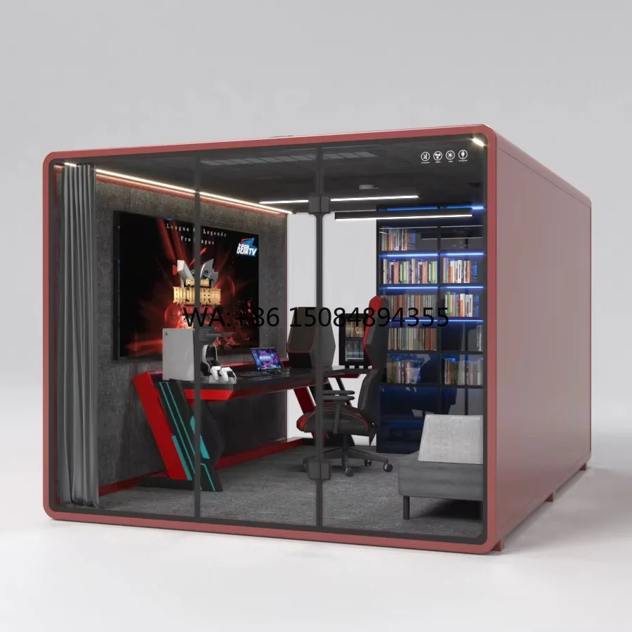 Ergonomic Sound Booth Prefab Tiny House Soundproof Mini Office Pod for Working Living Gaming