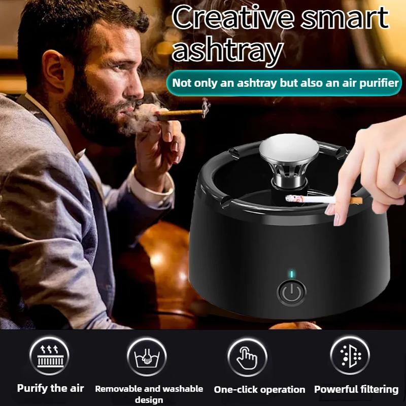 

Intelligent ashtray air purifier with USB rechargeable,360 ° removal of second-hand smoke,used for homes,offices,and restaurants