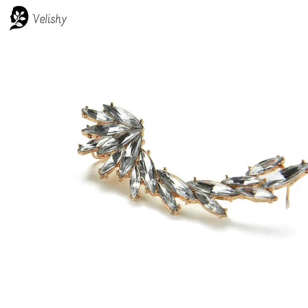 أقراط بمشبك من حجر الراين مطلية بالفضة للنساء ، مشبك للأذن اليمنى ، مجوهرات للأذنين الساخنة ، الغضروف المفصلي ، الموضة ، جديد ، 1 * * #5