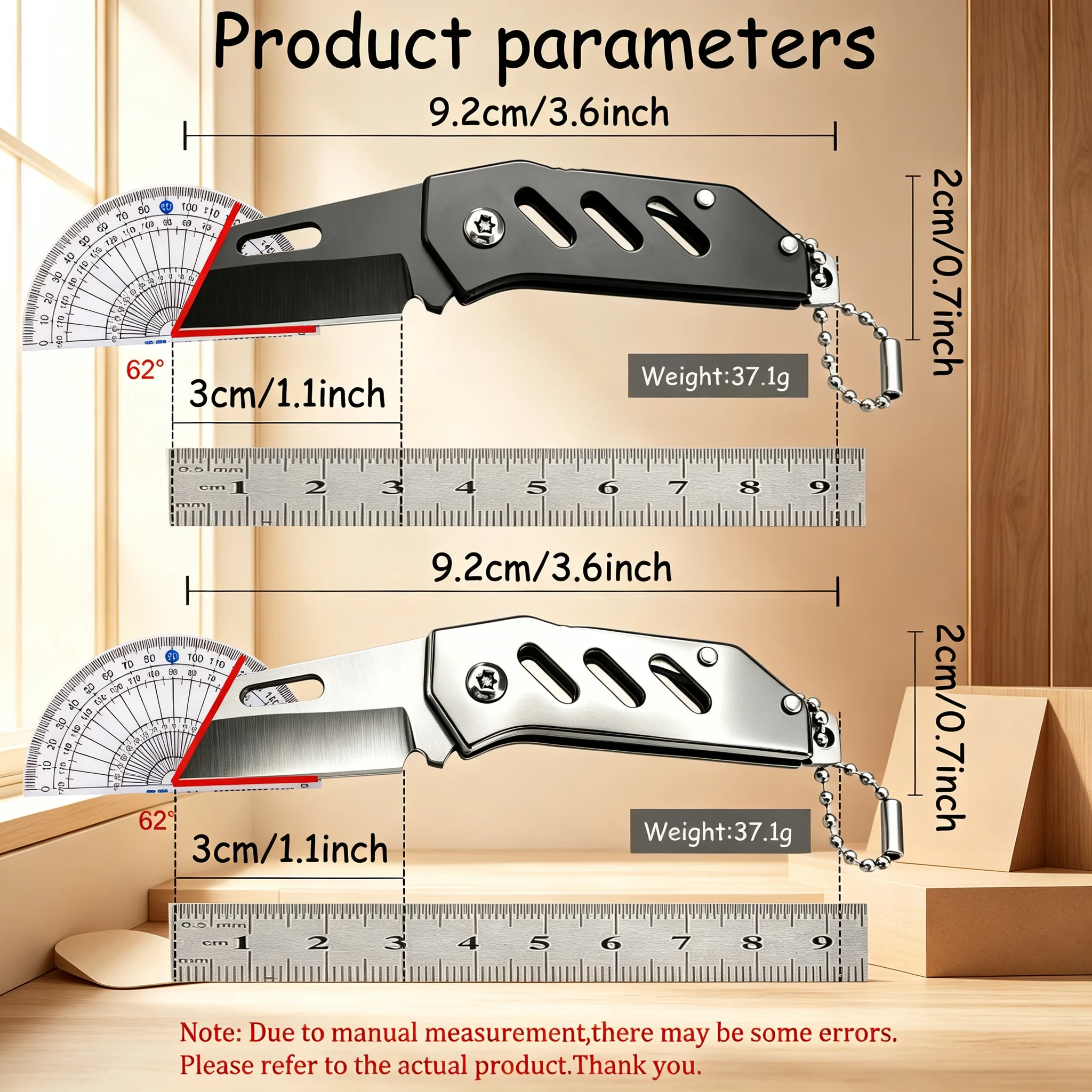 2PCS,Mini Parcel Opener Portable Package Unboxing Tool Folding Box Cutter Envelope Opening Tool Craft DIY EDC Pocket Tool