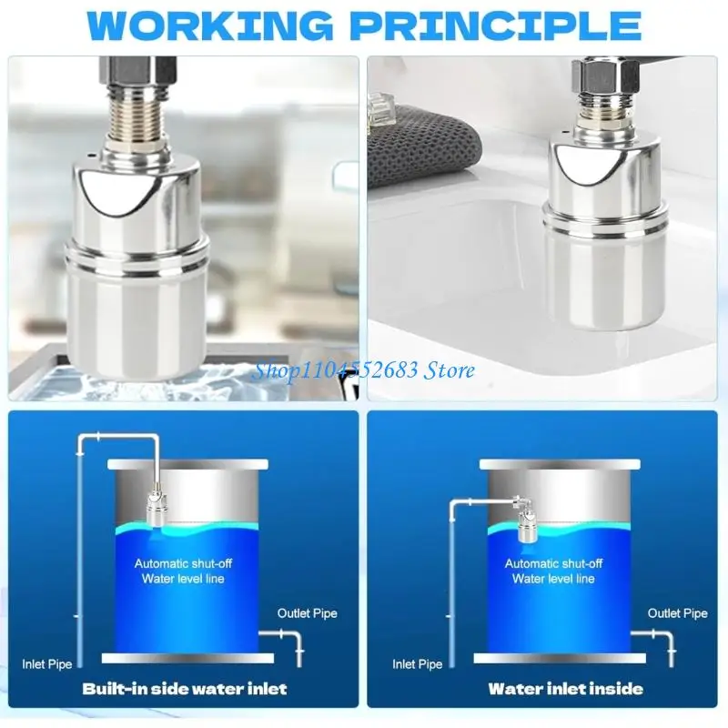 Y6GD Starke Schwimmerventile aus Stahl, universelle Rohradapter, vollständige Installation für Pool