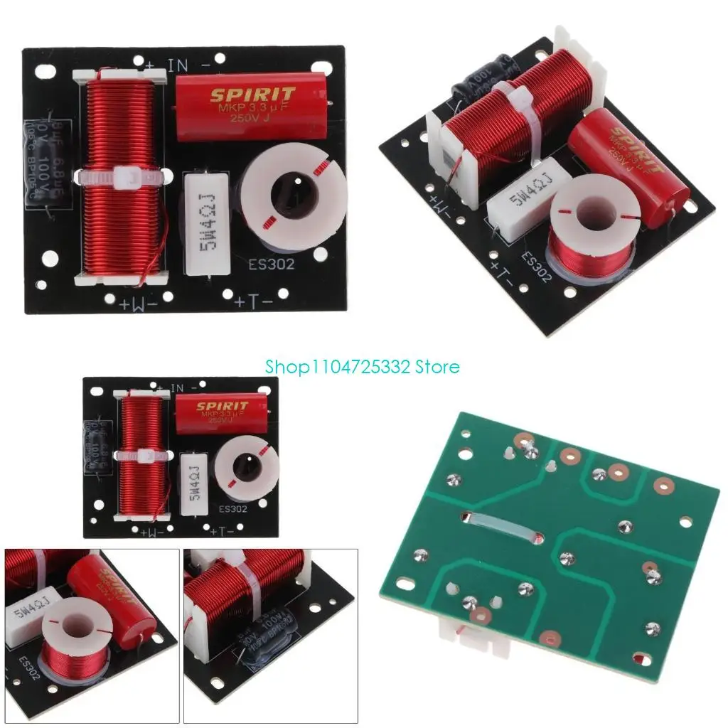 P5EA 400W Bass Subwoofer Crossover Frequency Distributor Divider 2 Way Speaker Crossover Filter