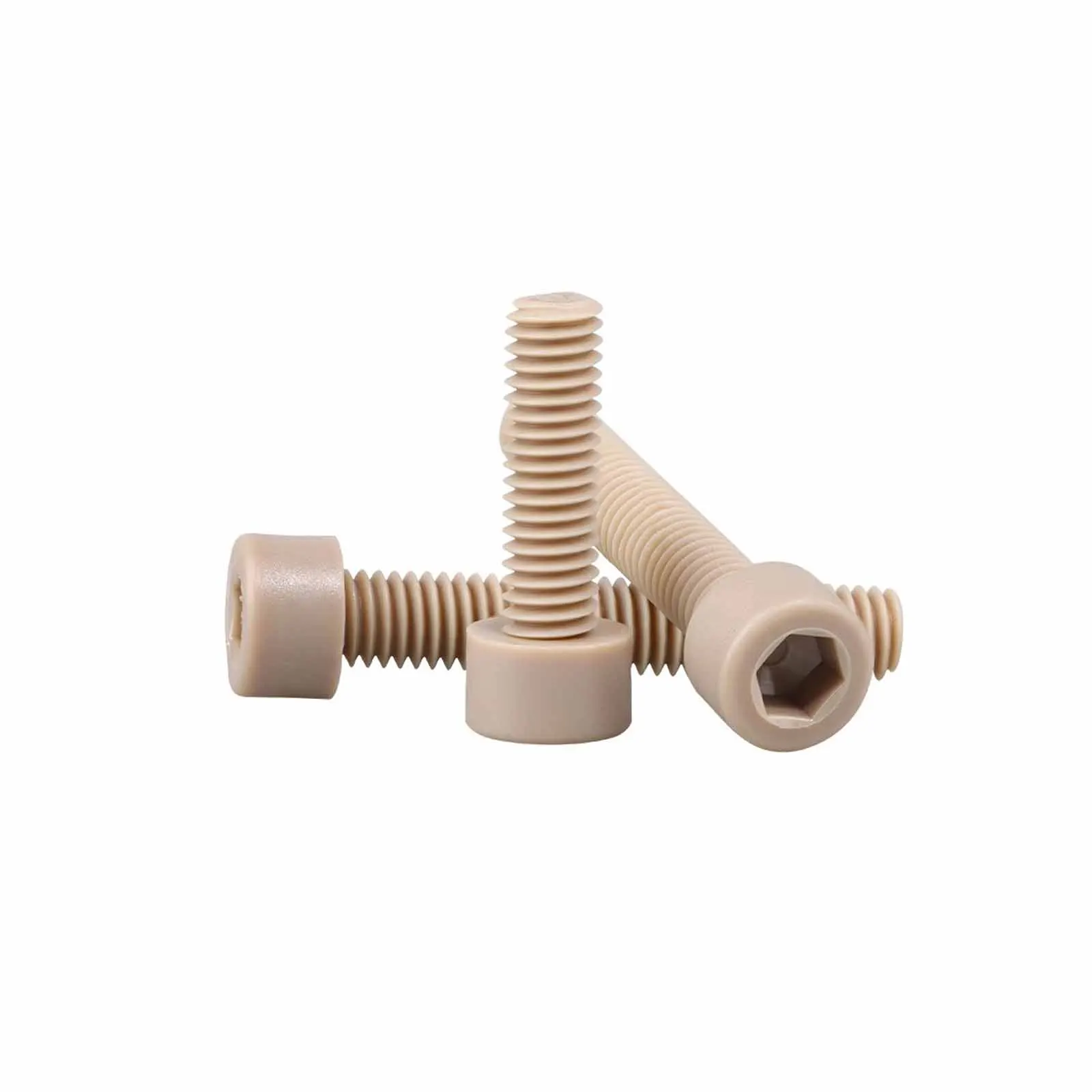 1/2/4pcs DIN912 M2 M2.5 M3 to M10 PEEK High-strength-temperature Resistant Hexagon Hex Socket Smooth Cap Head Allen Screw Bolt