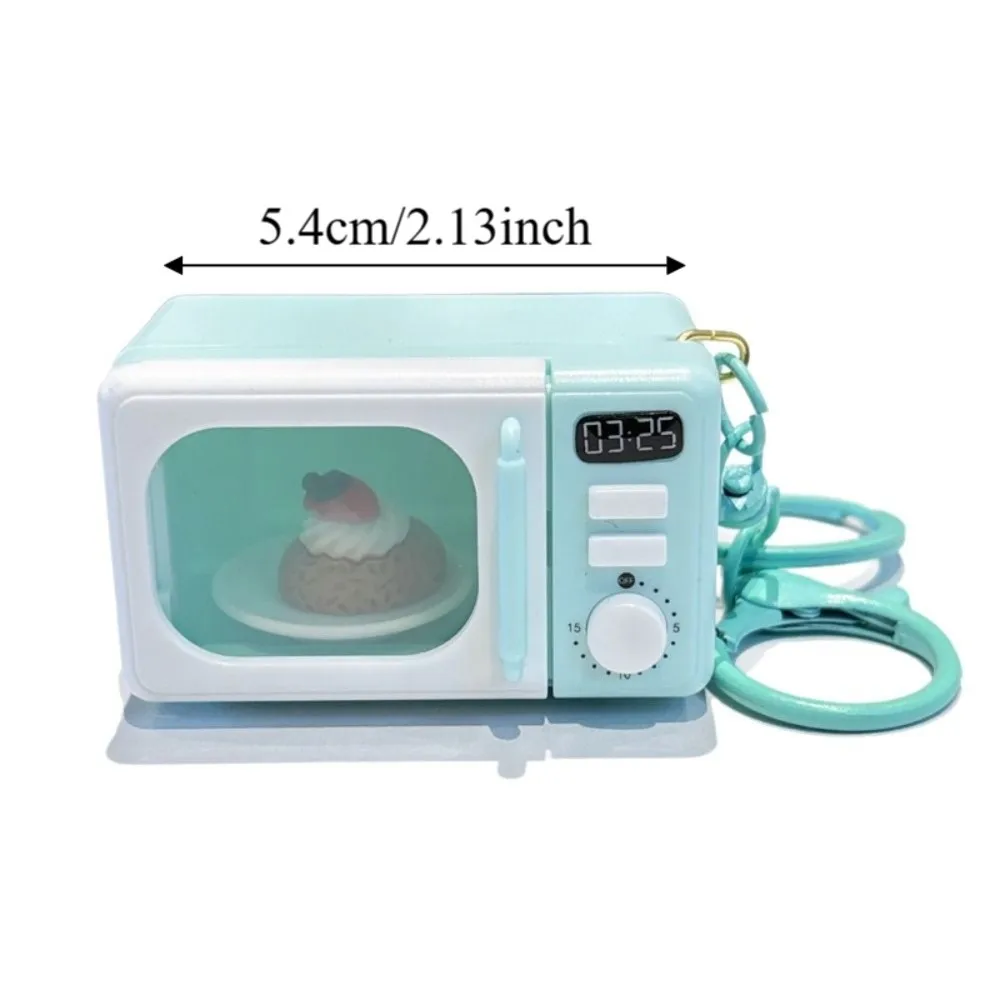 Creative Simulation Microwave Key chain Wallet Pendant Bag Charm Light-Up Kitchen Open The Door Glowing LED Appliance Key ring - view 6