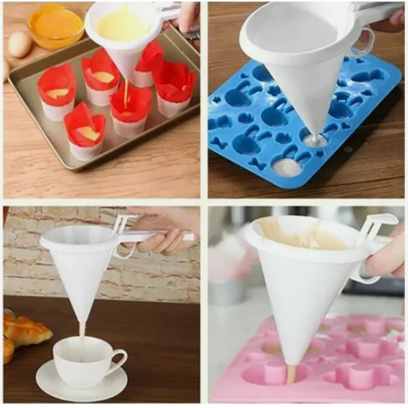 

Adjustable Hand-held Baking Funnel Tools Cream Batter Chocolate Liquid Dispenser Pastry Mold Cupcake Dosing Utensils Funnel