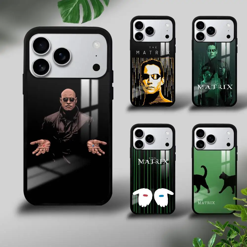 

Classic Movies The M-Matrix Phone Case For iPhone 17 16 15 14 13 12 11 Pro Max Mini Plus Hard Mirror Funda