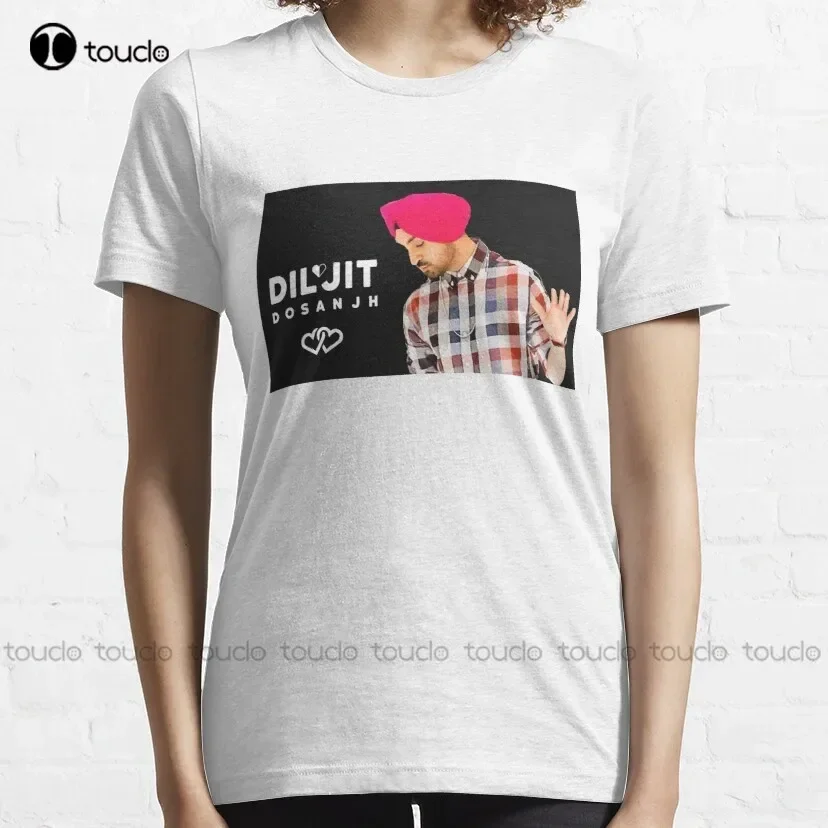 Diljit Dosanjh Classic T-Shirt Mens Tshirts Graphic Tee T Shirts Custom Unisex Tee Digital Printing Breathable Cotton Retro Tee