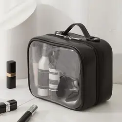 Borsa cosmetica borsa da viaggio visibile borsa da viaggio trasparente impermeabile custodia per trucco organizzatore cosmetico borse da toilette di bellezza