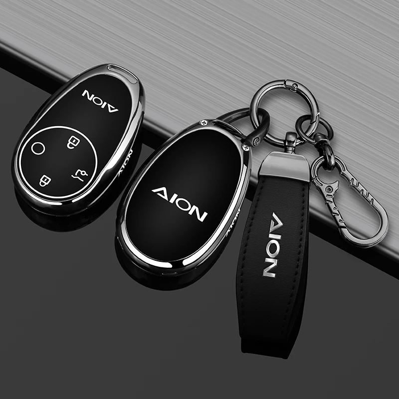 Zinc Alloy Key Fob Cover For GAC Aion V RT UT Y S 580 Shock‑Resistant Remote Key Shell Anti‑Scratch Auto Keychain Accessories