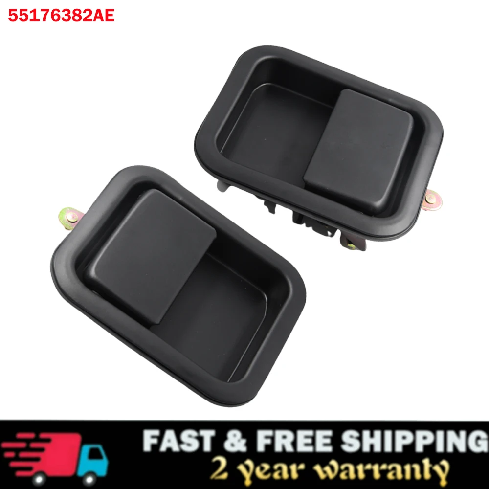 

Metal Front Exterior Door Handle Set Full Door Type 55176382AE 55176383AE for 1987-2006 Jeep Wrangler TJ L YJ