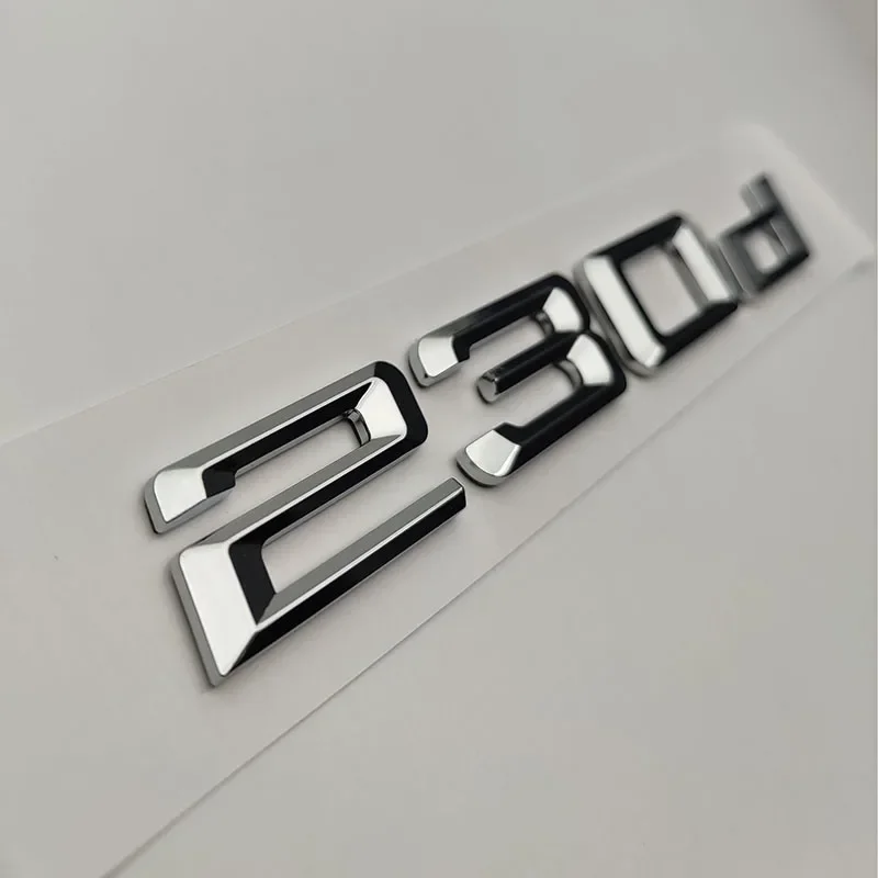 ABS Glossy Chrome Car Trunk Letters Stickers Logo 216d 218d 220d 225d 228d 230d 235d 240d Emblem For BMW F45 F22 F46 Accessories