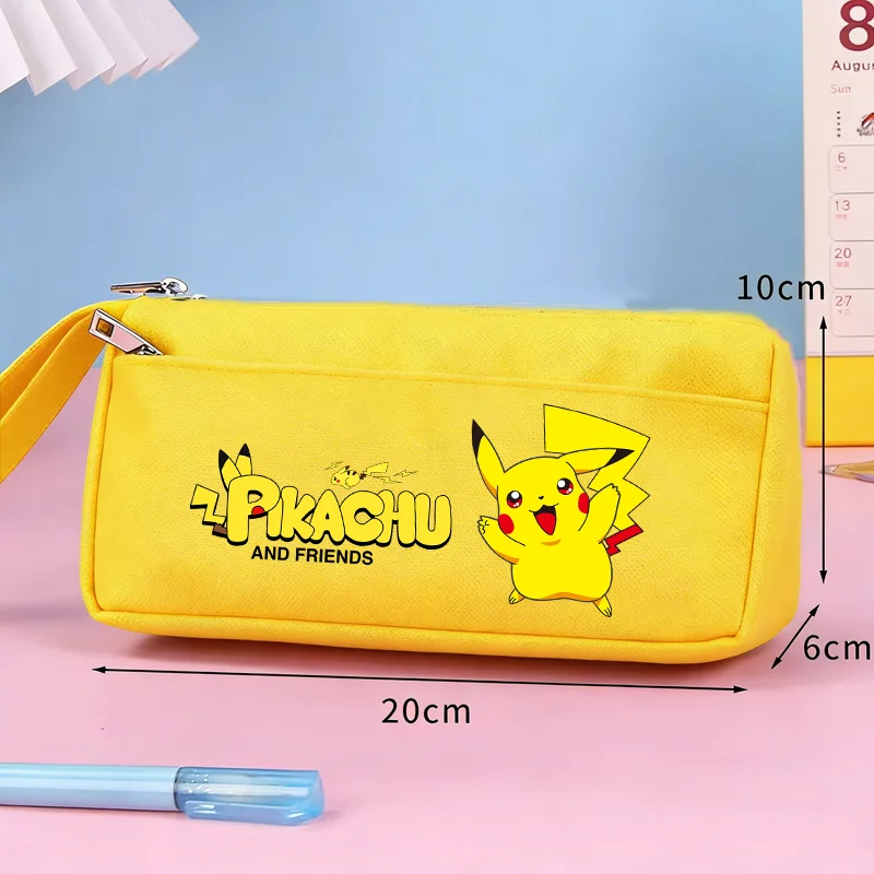 Сумка-для-карандашей-с-изображением-Покемонов-Пикачу-канцелярские-принадлежности-в-стиле-аниме-простой-модный-желтый-пенал-большой-вместимости-для-студентов-подарок-на-день-рождения