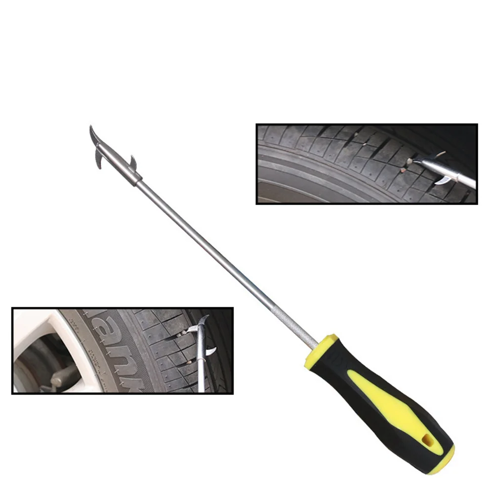 

Car Tire Cleaning Hook Non-Slip Handle For Stones Glass Auto Tyre Groove Protector Repair Tool Tire Stone