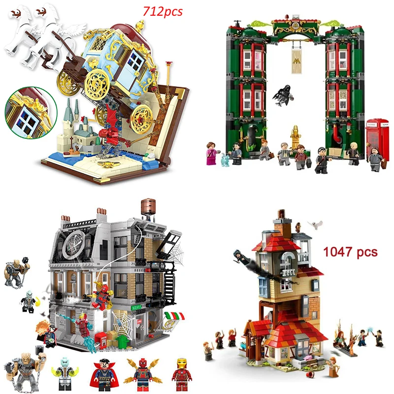 Compatibilité série Potter attaque maison attaque bloc de construction modèle bloc de construction collection cadeau d'anniversaire