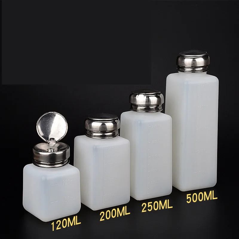 2PCS High Quality ESD FLUID DISPENSER 100ML 120ML 200ML 250ML 500ML SOLVENT Plastic Alcohol Bottle