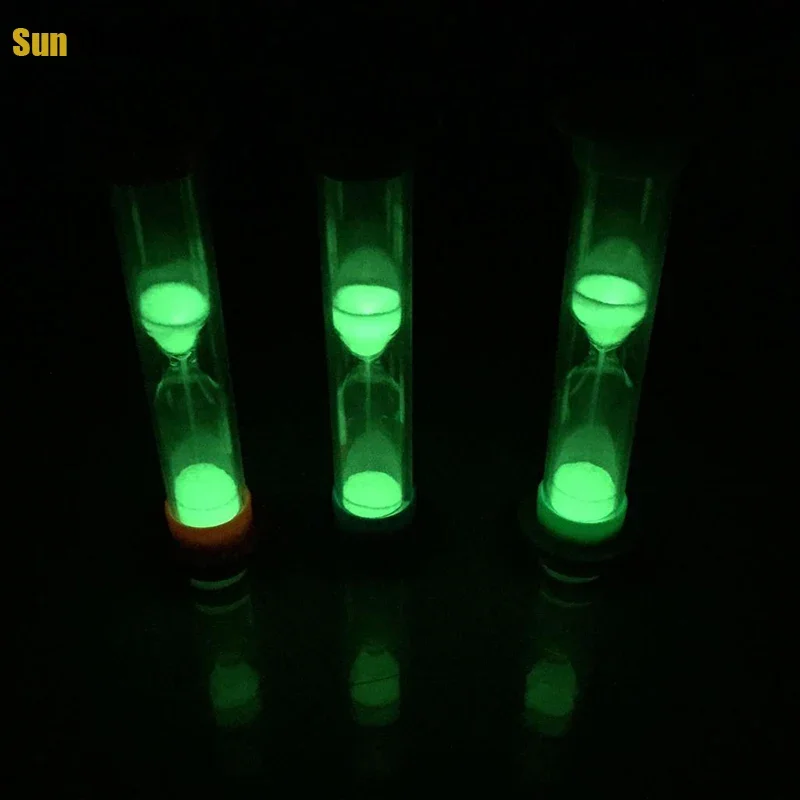 Creative 1 Minute Glow In Dark Orange florescent Hourglass Sand Timer Clock Kids Teeth Brushing Games Toy Item Child Gifts